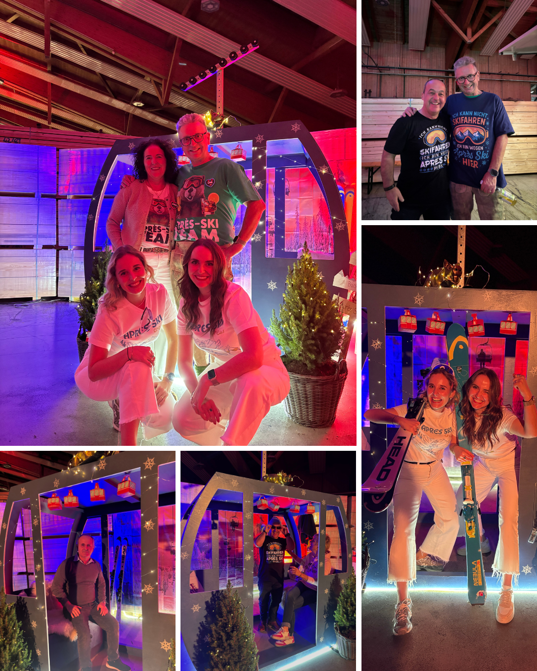 Menschen in einer Gondel aus Holz