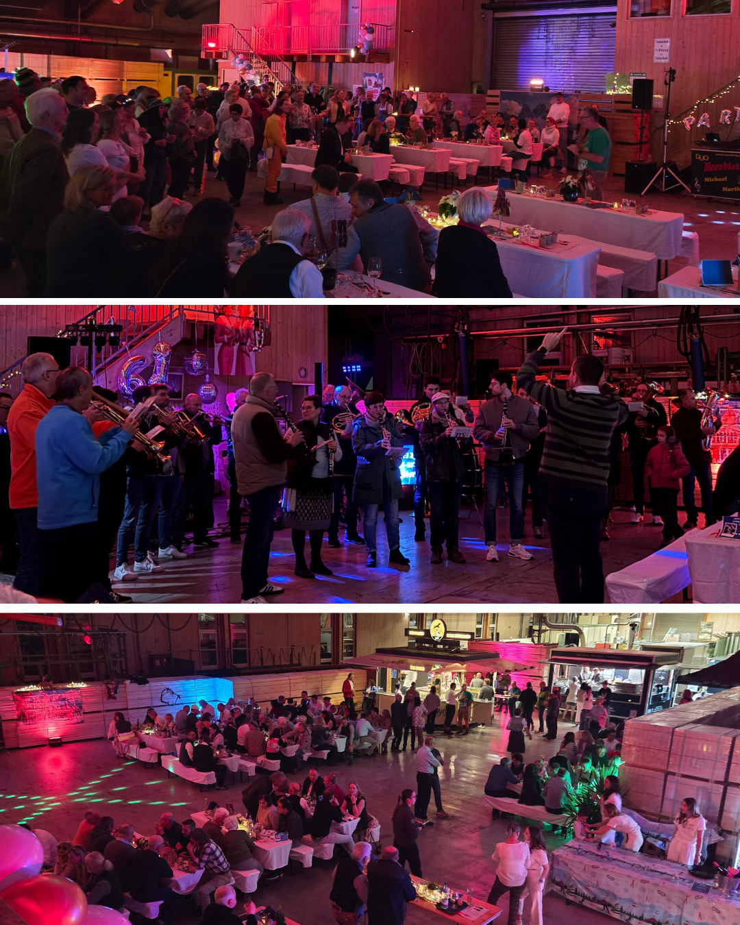 Menschen am Tanzen zu einem Test